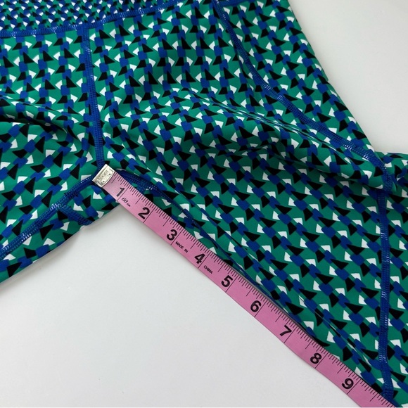 Sweaty Betty Power 7/8 Leggings Womens US 6 Blue Green Ankle Print Block NWT - Picture 12 of 13